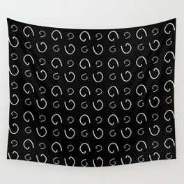 free scribble 14 black and white Wall Tapestry