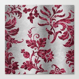 Embossed Claret Velvet 02 Canvas Print