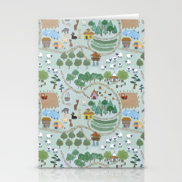 Countryside village life  Stationery Cards