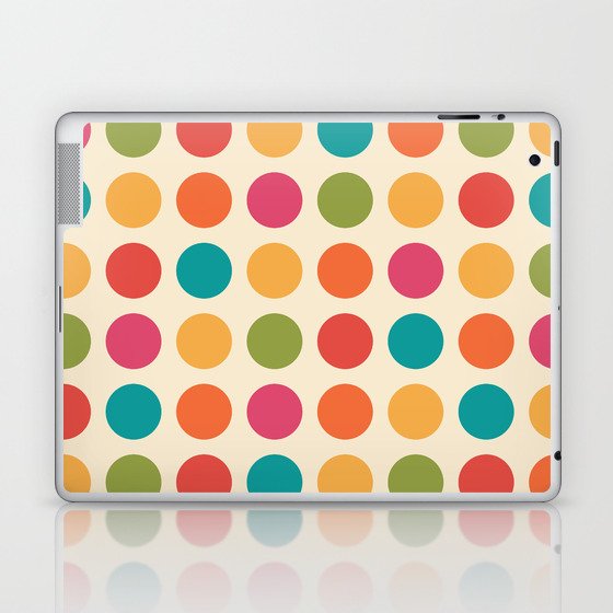 Mid Century Color Dots Laptop & iPad Skin