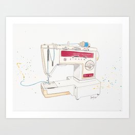 Vintage Singer Stylus 833 Sewing Machine Art Print