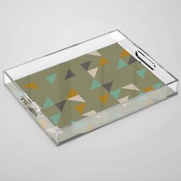 geometric mid century abstract Acrylic Tray