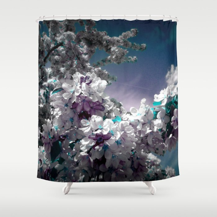 Flowers Purple Teal Shower Curtain By, Purple And Teal Shower Curtain