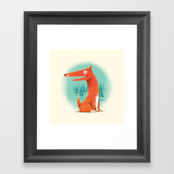 Red Dog Framed Art Print