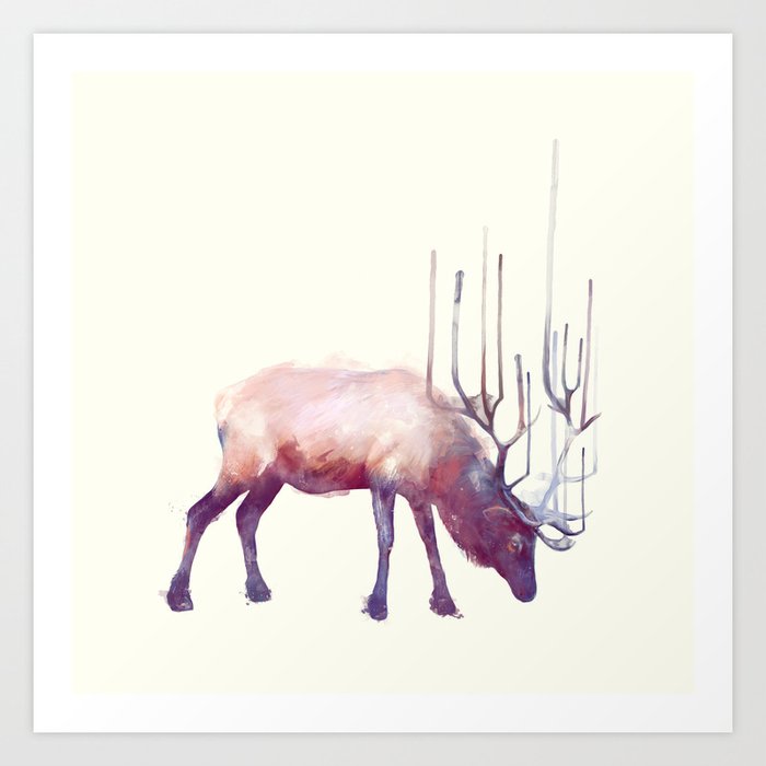 Discover the motif ELK // SOLITUDE by Amy Hamilton as a print at TOPPOSTER