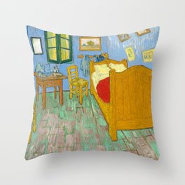 The Bedroom, 1889 by Vincent van Gogh Throw Pillow