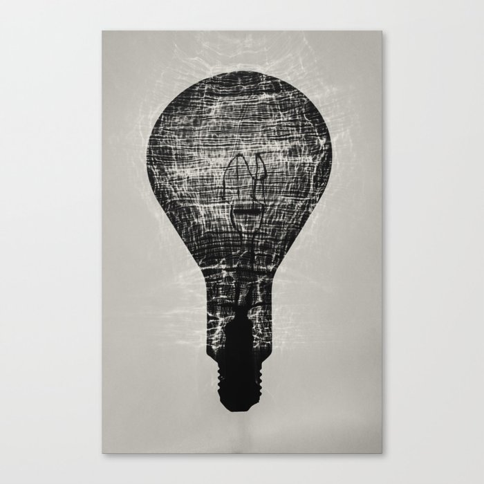 Shadowy Lightbulb Canvas Print