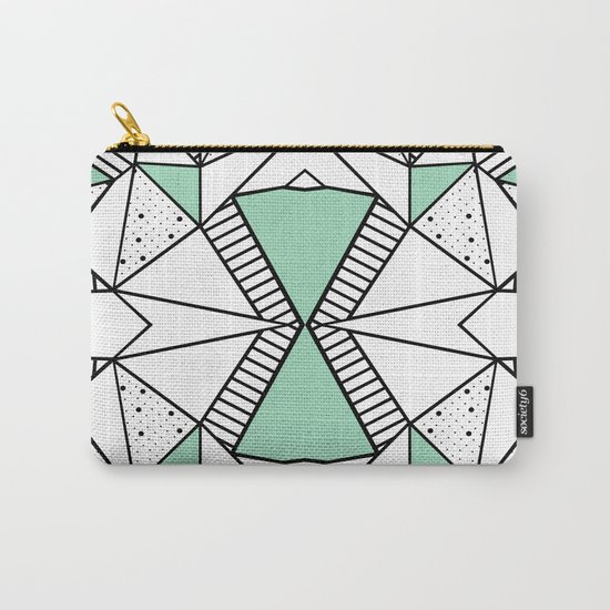 Ab Lines and Spots Mint Carry-All Pouch