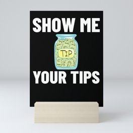 Bartending Tip Jar Tipping Bartender Mini Art Print