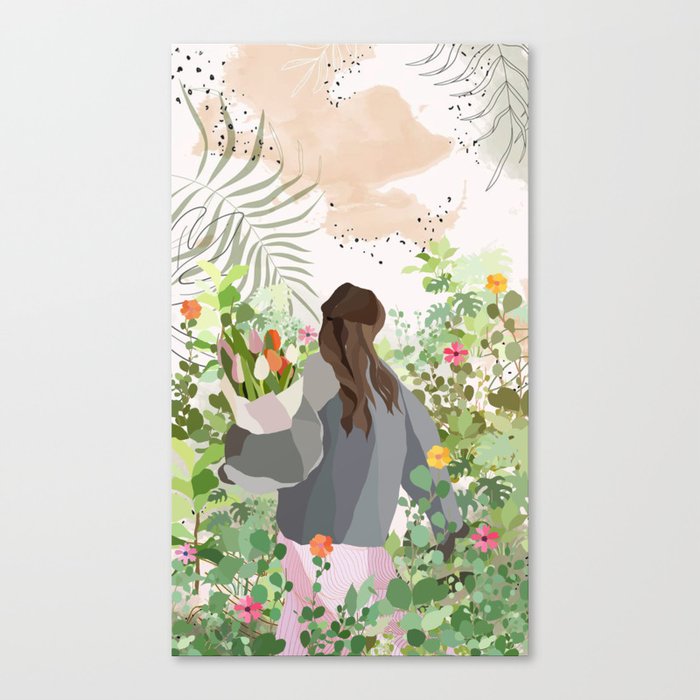 Flower Bloom Sea Canvas Print