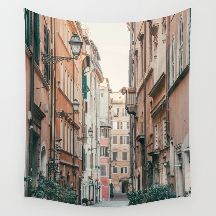 Roman Street - Rome Italy Travel Photography Wall Tapestry