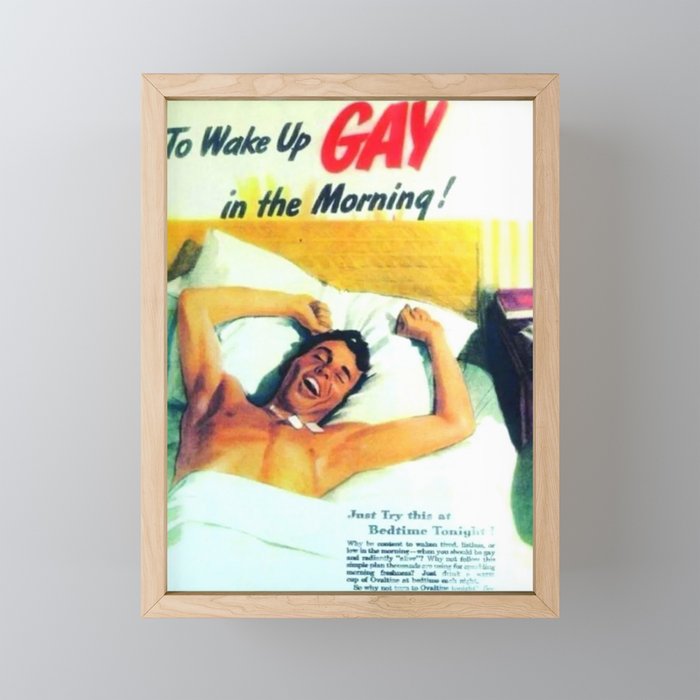 Wake Up Gay Framed Mini Art Print