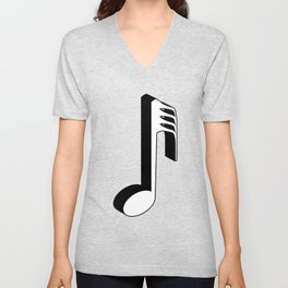 Musical Note 3D V Neck T Shirt