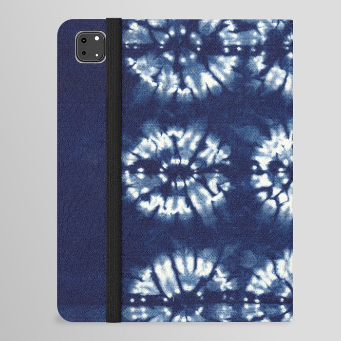 Shibori Indigo Dyed Textile Art iPad Folio Case