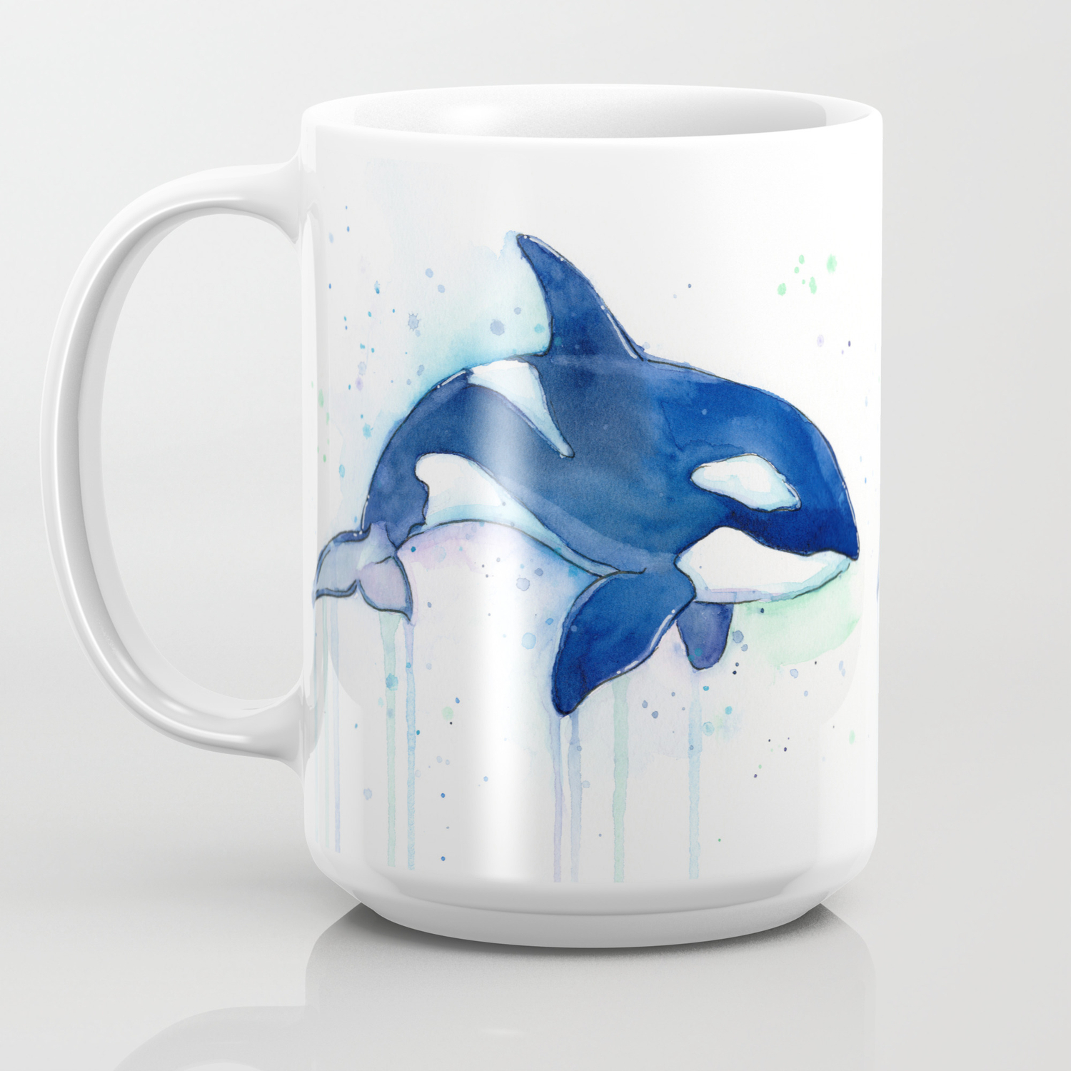 Killer Whale Orca Watercolor Coffee Mug By Olechka Society6