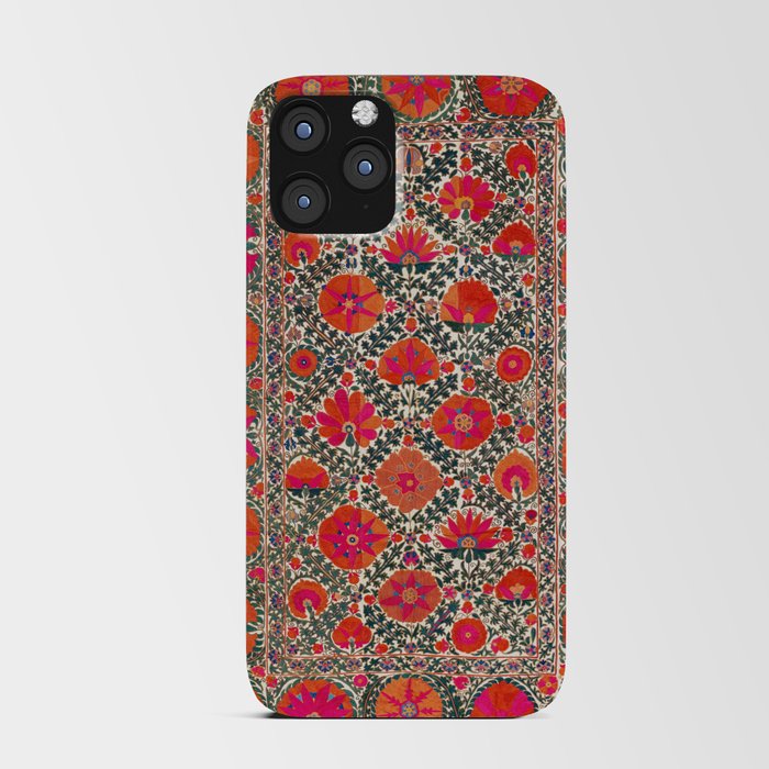 Kermina Suzani Uzbekistan Colorful Embroidery Print iPhone Card Case
