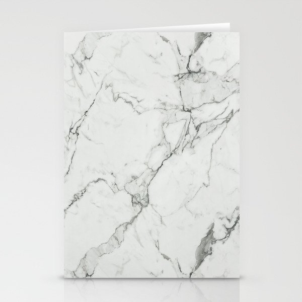 White Marble Texture Stationery Cards By Gymapparel Society6