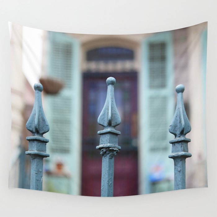 French Quarter Gate Wall Tapestry