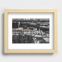 Boulevard Brewing Neon And Iconic Smokestack - Selective Color Recessed Framed Print