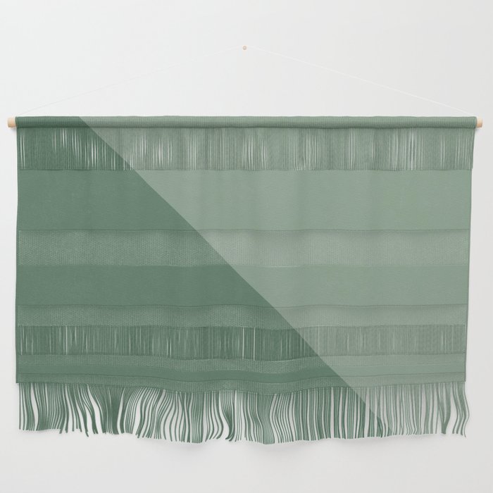 Sage and Forest Green Geometry Boho Texture Wall Hanging