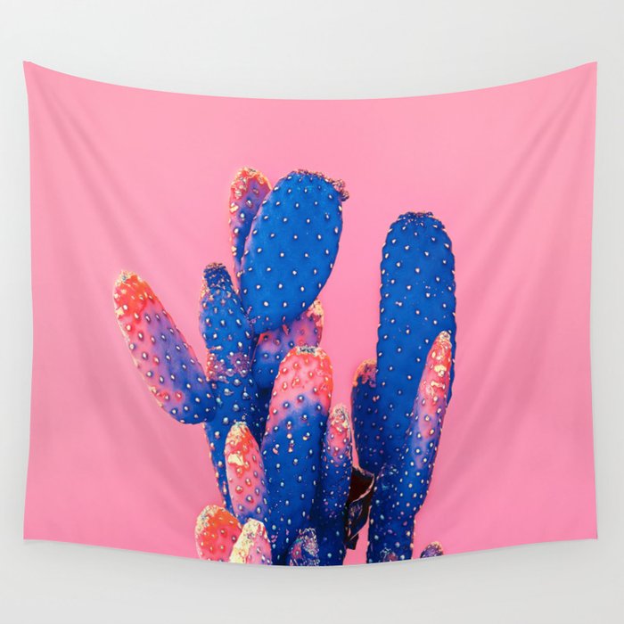 Cactus on pink. Wall Tapestry