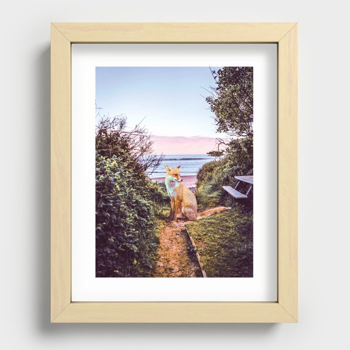 Surreal Beach Collage Recessed Framed Print