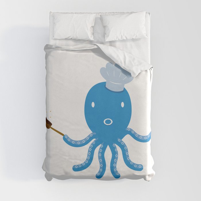 Octopus shef Duvet Cover