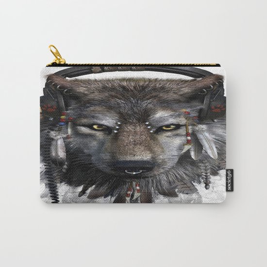Wolf Pattern Carry-All Pouch