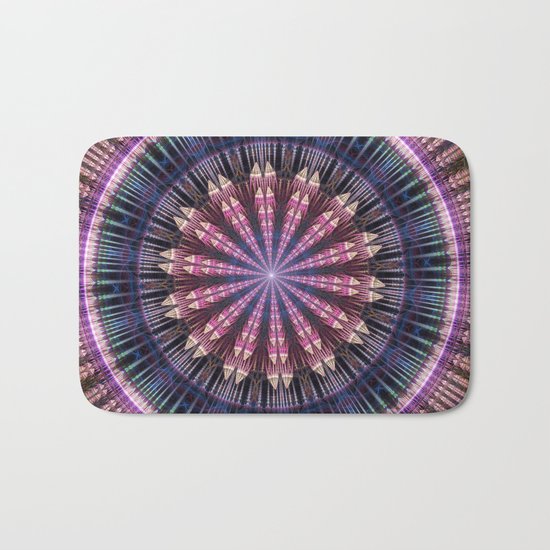 Star shine, tribal pattern mandala Bath Mat