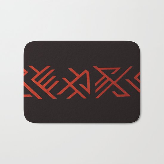 Black and Red Bath Mat