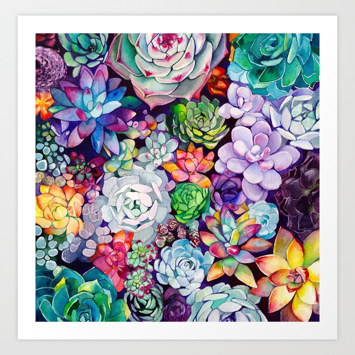 Succulent Garden Kunstdrucke Succulent Garden Kunstdrucke