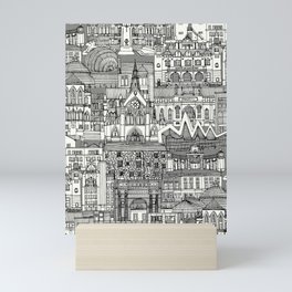 Glasgow toile black pewter Mini Art Print
