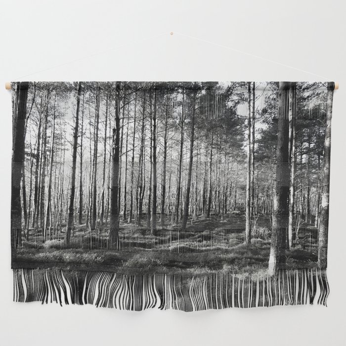 Forest in Black and White  Wall Hanging