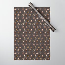 Yoga poses pattern Wrapping Paper