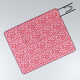 Leopard Print - Red And Pink Original Picnic Blanket