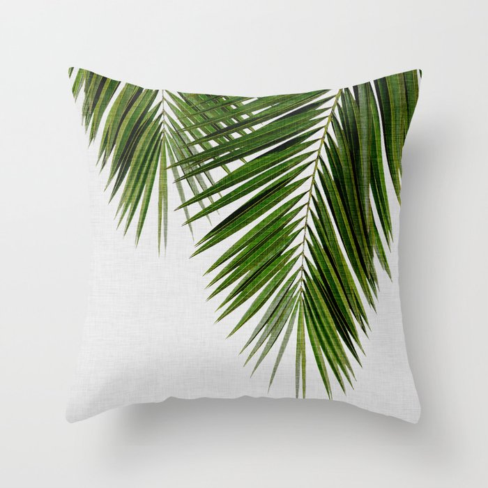 Palm Leaf II Throw Pillow