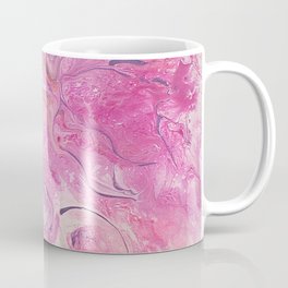 Floating Pink Flowers - Acrylic Pour #65 Coffee Mug