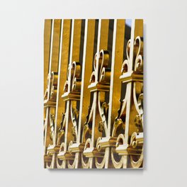 Parisian Golden Gates of the Palace of Versailles French Architecture Photograph Metal Print