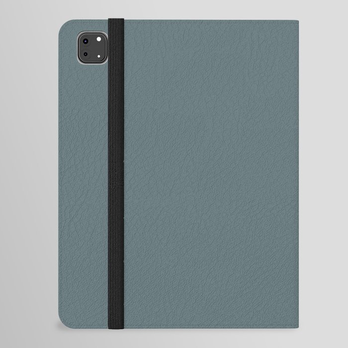 Riverway solid color. Dusty blue color plain pattern iPad Folio Case