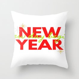 new year Throw Pillow