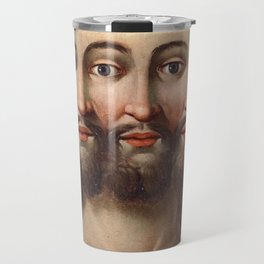 Three Faced Jesus The Holy Trinity Travel Mug