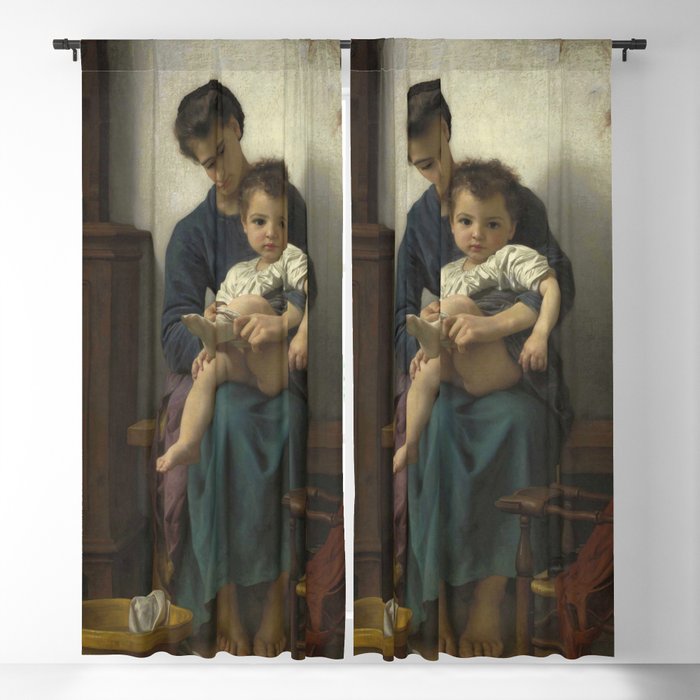 William-Adolphe Bouguereau "La grande soeur (The big sister)" Blackout Curtain