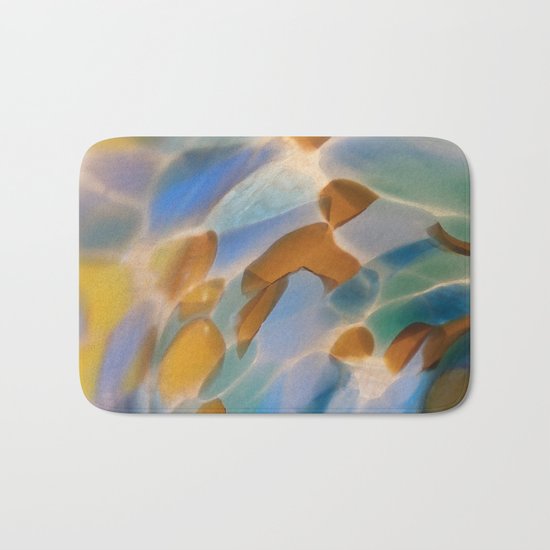 Colored Glass Bath Mat