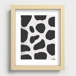Cowhide black and white Recessed Framed Print