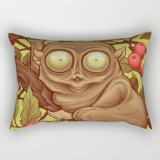 The Caffeinated Tarsier Rectangular Pillow