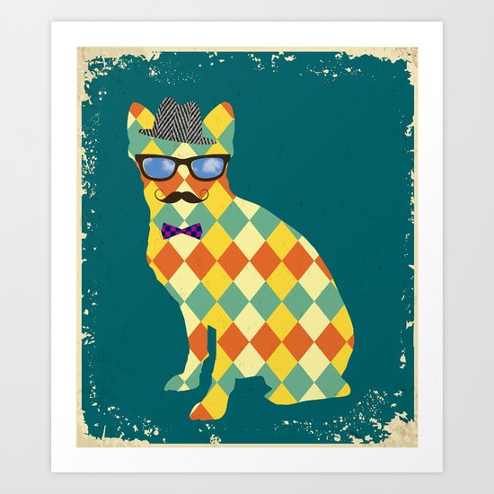 Argyle Terrier Art Print