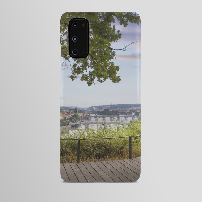 Evening view over Prague from Letna Park Android Case