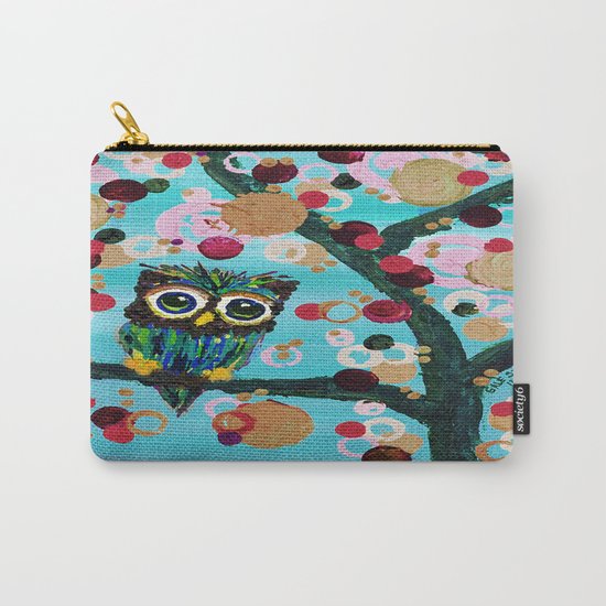 :: Gemmy Owl Loves Jewel Trees :: Carry-All Pouch