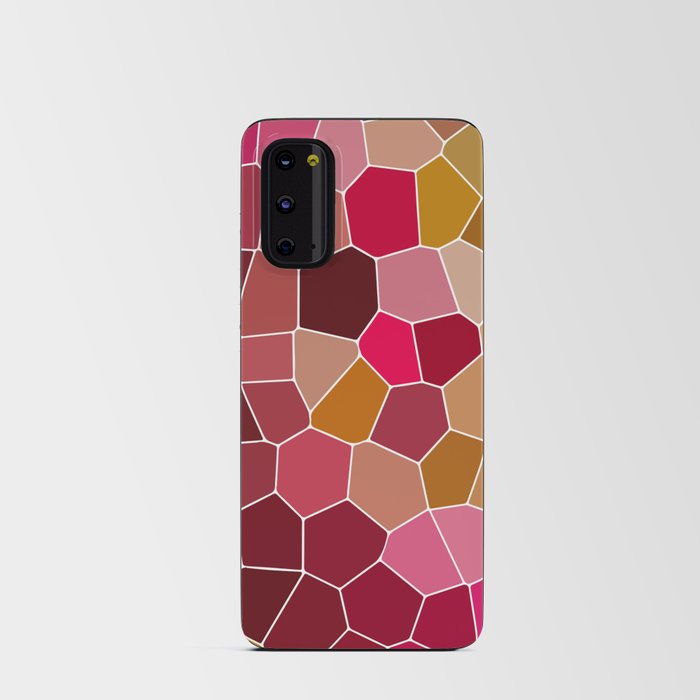 Hexagon Abstract Pink_Olive Android Card Case
