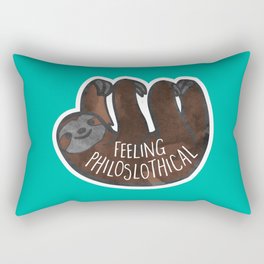 PhiloSLOTHical - cute sloth pun Rectangular Pillow